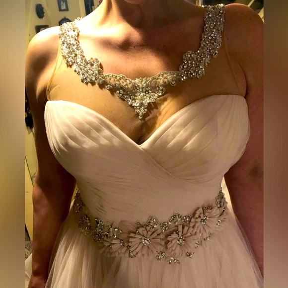 🥳 Host Pick 🥳 Champagne Color Wedding 💒 Dress (Like New - Never Married In) - Picture 4 of 4
